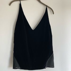 NWT J Brand Lucy Cami in Velvet/Black, size: L